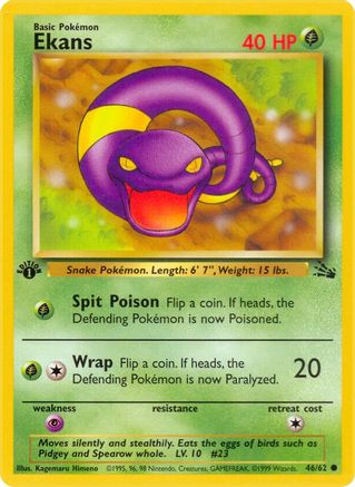 Ekans (46) [Fossil] 1st Edition