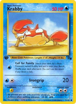 Krabby (51) [Fossil] 1st Edition