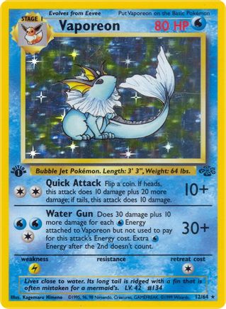 Vaporeon (12) (12) [Jungle] Unlimited Holofoil