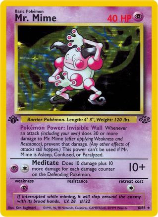 Mr. Mime (6) (6) [Jungle] 1st Edition Holofoil