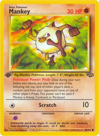 Mankey (55) [Jungle] 1st Edition