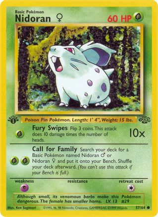 Nidoran F (57) [Jungle] 1st Edition