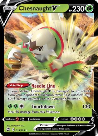 Chesnaught V (15) [SWSH12: Silver Tempest] Holofoil