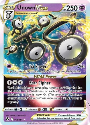 Unown VSTAR (66) [SWSH12: Silver Tempest] Holofoil
