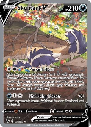 Skuntank V (Alternate Full Art) (181) [SWSH12: Silver Tempest] Holofoil