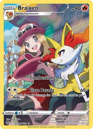 Braixen (TG01) [SWSH12: Silver Tempest Trainer Gallery] Holofoil