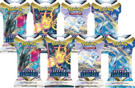 Pokemon Silver Tempest Sleeved Booster Pack Bundle [Set of 8]