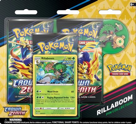 Pokemon Crown Zenith Pin Collection [Rillaboom]