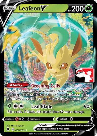 Leafeon V (7) [Prize Pack Series Cards] Holofoil
