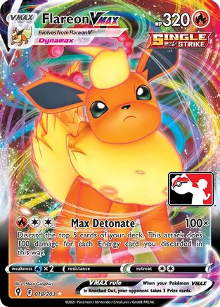 Flareon VMAX (18) [Prize Pack Series Cards] Holofoil