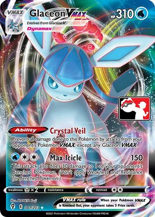 Glaceon VMAX (41) [Prize Pack Series Cards] Holofoil