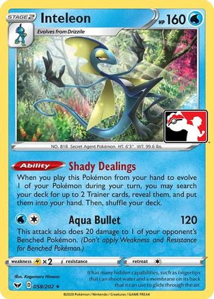 Inteleon (058) (58) [Prize Pack Series Cards]