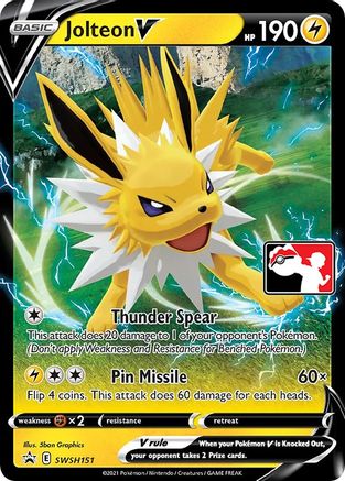 Jolteon V (SWSH151) [Prize Pack Series Cards] Holofoil