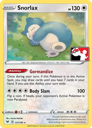 Snorlax - 131/185 (131) [Prize Pack Series Cards]