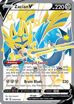 Zacian V (Shiny) - SWSH292 (SWSH292) [SWSH: Sword & Shield Promo Cards] Holofoil