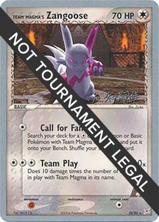 Team Magma's Zangoose - 2004 (Tsuguyoshi Yamato) (23) [World Championship Decks]