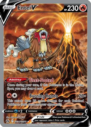 Entei V (GG36) [Crown Zenith: Galarian Gallery] Holofoil