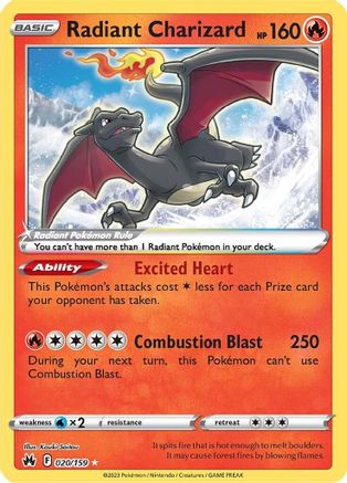 Radiant Charizard (20) [Crown Zenith] Holofoil