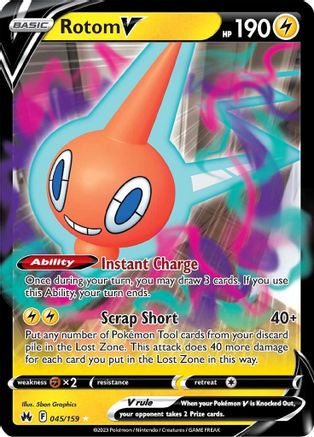 Rotom V (45) [Crown Zenith] Holofoil