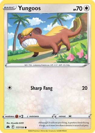 Yungoos (117) [Crown Zenith] Reverse Holofoil