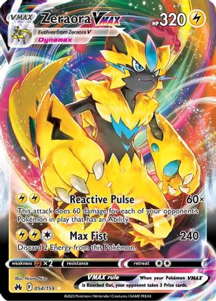 Zeraora VMAX (54) [Crown Zenith] Holofoil