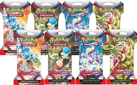 Pokemon Scarlet & Violet Sleeved Booster Pack Bundle [Set of 8]