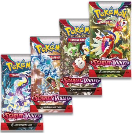 Pokemon Scarlet & Violet Booster Pack Art Bundle [Set of 4]
