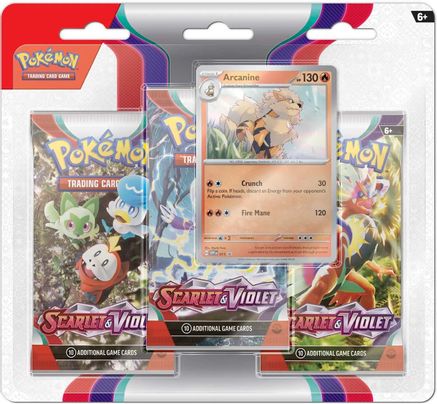 Pokemon Scarlet & Violet 3 Pack Blister [Arcanine]