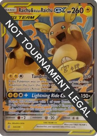 Raichu & Alolan Raichu GX - 2019 (Haruki Miyamoto) (54) [World Championship Decks]