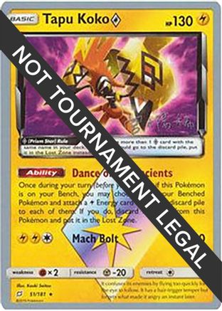 Tapu Koko Prism Star - 2019 (Haruki Miyamoto) (51) [World Championship Decks]