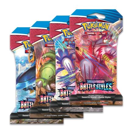 Pokemon Battle Styles Sleeved Booster Pack Art Bundle [Set of 4]