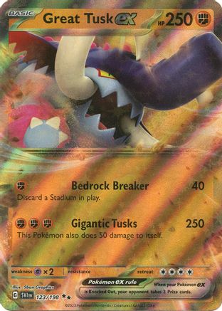Great Tusk ex - 123/198 (123) [SV01: Scarlet & Violet Base Set] Holofoil