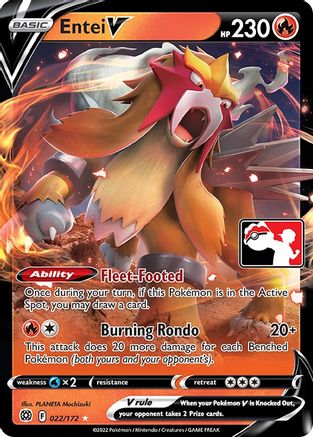 Entei V (22) [Prize Pack Series Cards] Holofoil
