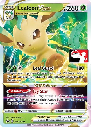 Leafeon VSTAR (SWSH195) [Prize Pack Series Cards] Holofoil