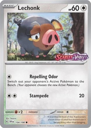 Lechonk - 154/198 (Store Promo) (154) [Miscellaneous Cards & Products] Reverse Holofoil