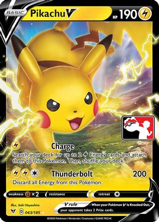 Pikachu V (43) [Prize Pack Series Cards] Holofoil