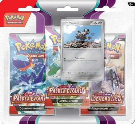 Pokemon Paldea Evolved 3 Pack Blister [Varoom]