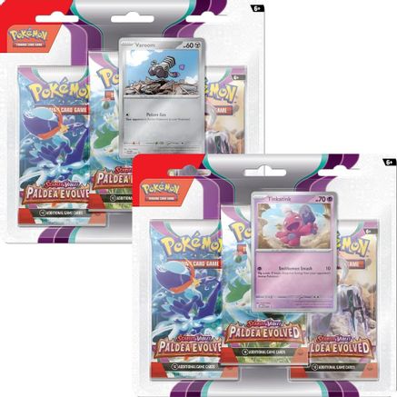 Pokemon Paldea Evolved 3 Pack Blister [Set of 2]