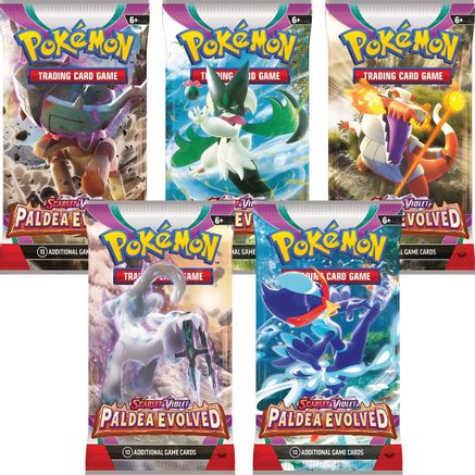 Pokemon Paldea Evolved Booster Pack Art Bundle [Set of 5]