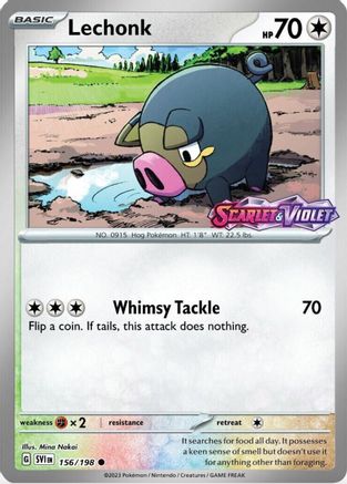 Lechonk - 156/198 (Best Buy Exclusive) (156) [Miscellaneous Cards & Products] Reverse Holofoil
