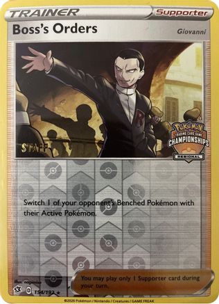 Boss's Orders - 154/192 (Regional Championships) [Staff] (154) [League & Championship Cards] Reverse Holofoil