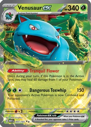 Venusaur ex - 003/165 (3) [SV: Scarlet & Violet 151] Holofoil