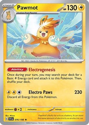 Pawmot - 076/198 (Line Holo) (76) [Miscellaneous Cards & Products] Holofoil