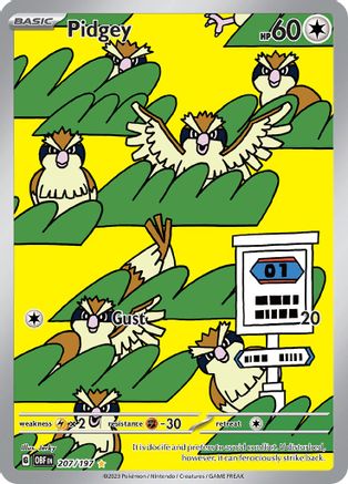 Pidgey - 207/197 (207) [SV03: Obsidian Flames] Holofoil