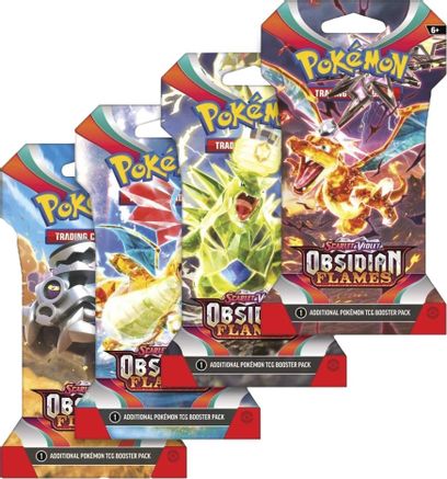 Pokemon Obsidian Flames Sleeved Booster Pack Art Bundle [Set of 4]