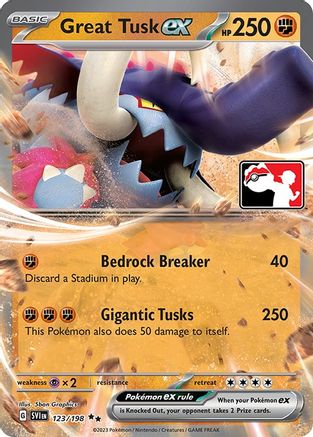 Great Tusk ex (123) [Prize Pack Series Cards] Holofoil