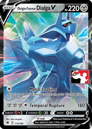 Origin Forme Dialga V (113) [Prize Pack Series Cards] Holofoil