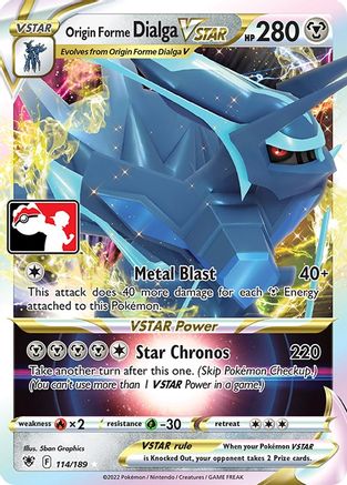Origin Forme Dialga VSTAR (114) [Prize Pack Series Cards] Holofoil