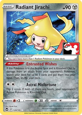 Radiant Jirachi (120) [Prize Pack Series Cards] Holofoil