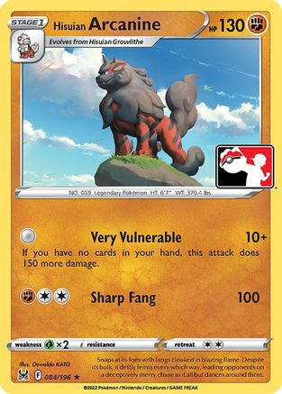 Hisuian Arcanine (84) [Prize Pack Series Cards]